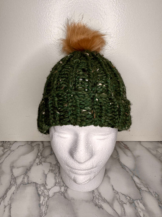 Ribbed Kale Beanie