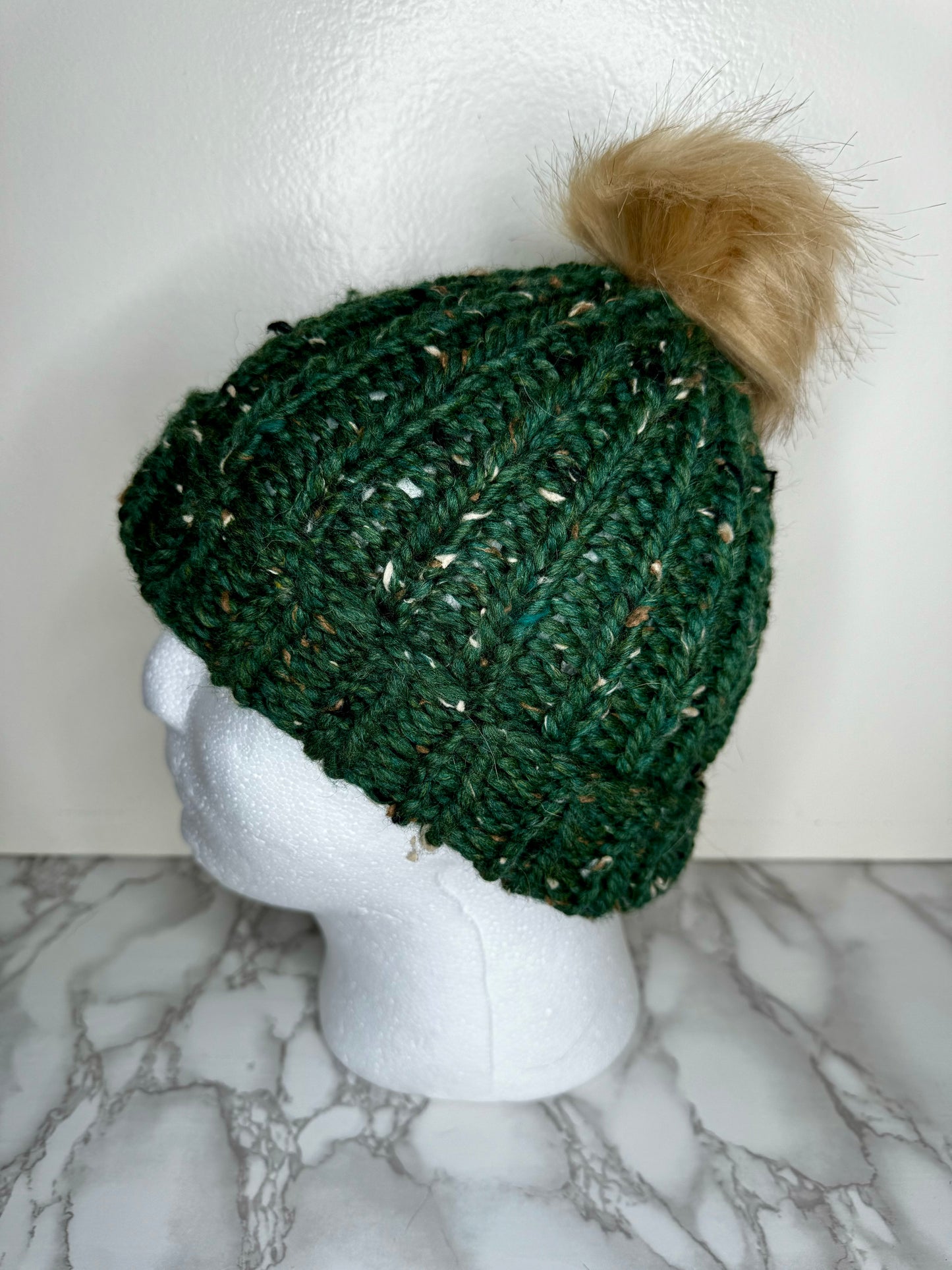 Ribbed Kale Beanie
