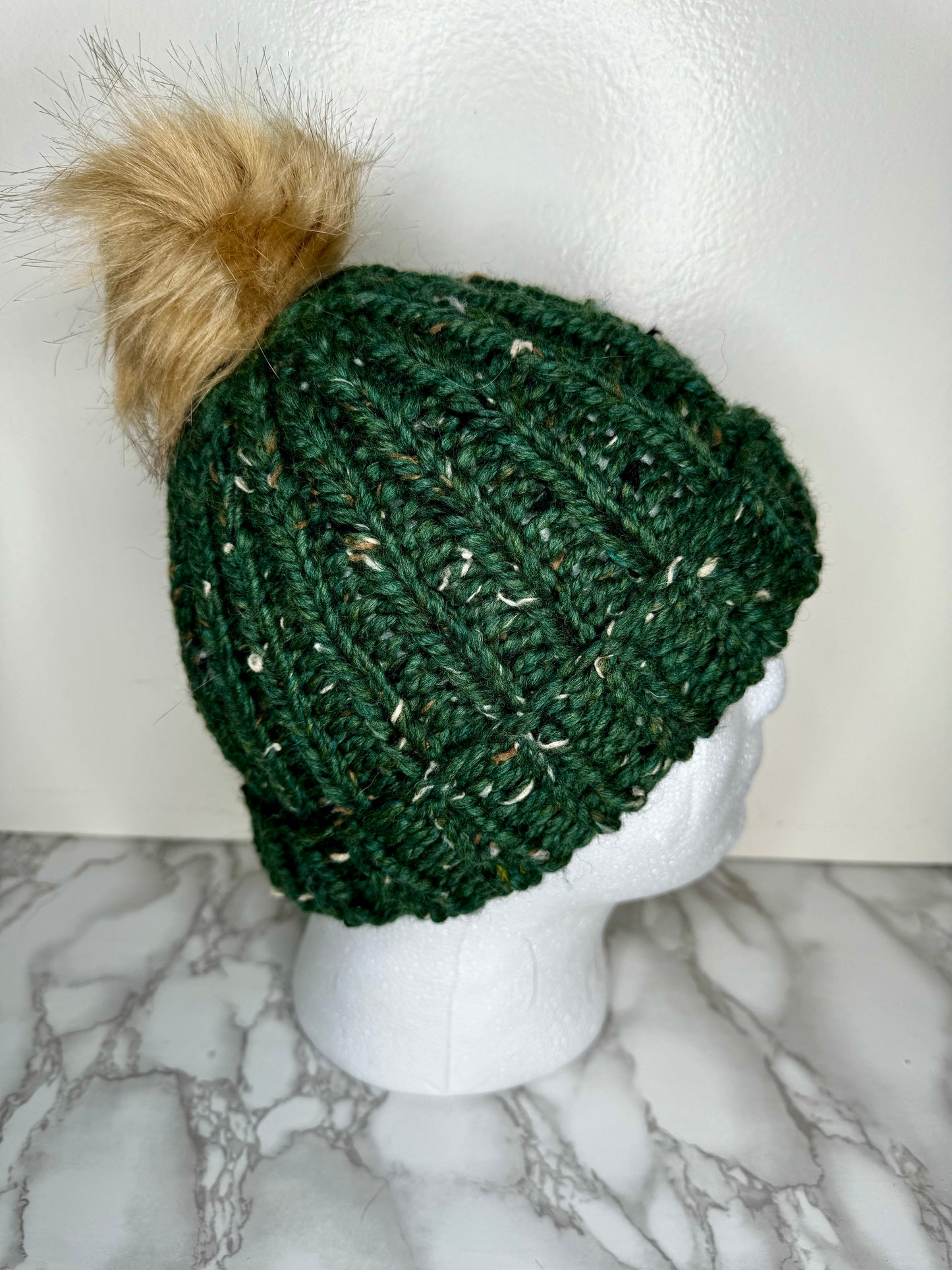 Ribbed Kale Beanie