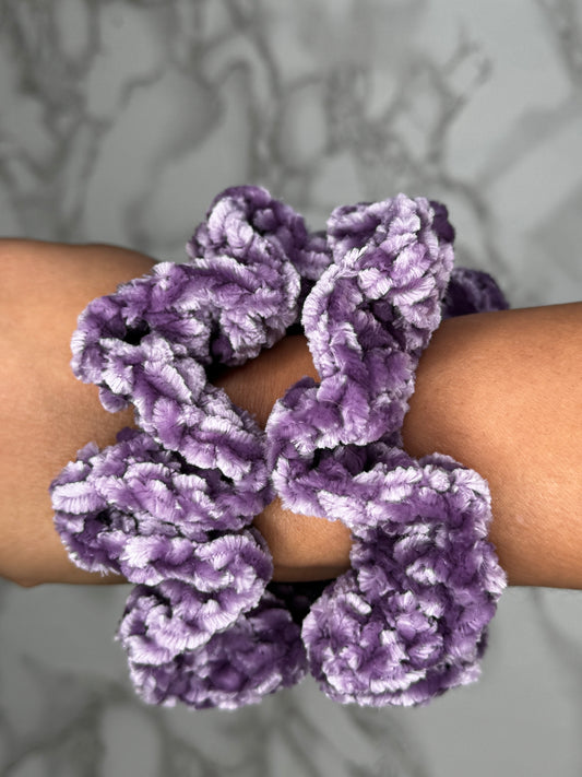 Gray Orchid Velvet Scrunchies